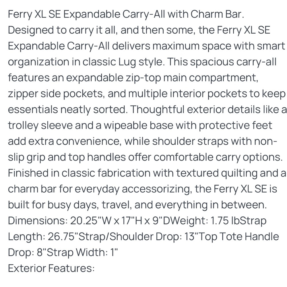 NEW! Lug SAKURA FERRY XL SE Expandable Carry-All Tote Bag Lucky Cat Pink Lining - Picture 3 of 15